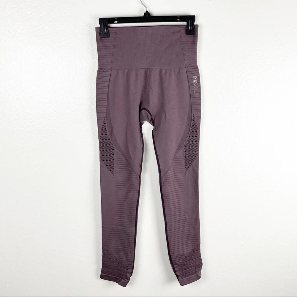 GYMSHARK Purple Plum Energy Seamless High Waisted Perforated Leggings Small